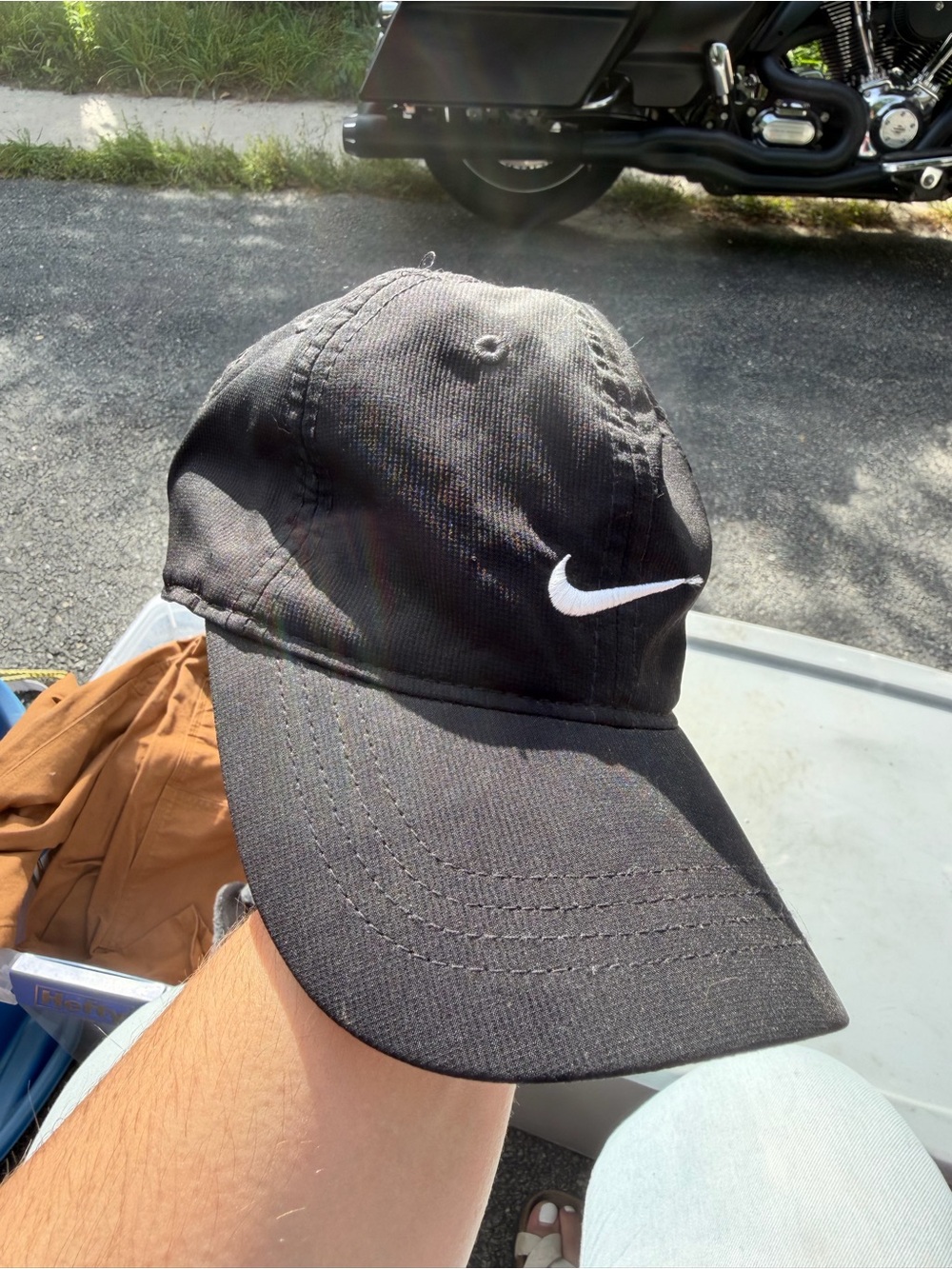 Nike Black Dri-FIT Adjustable Cap with White Logo